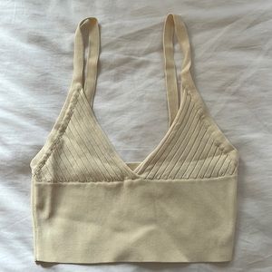 Zara Yellow Knit Crop Top